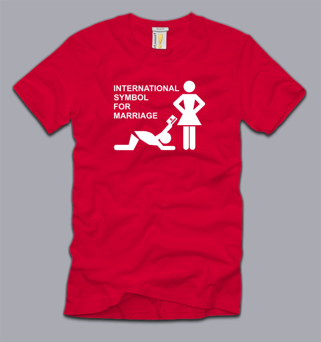 INTERNATIONAL SYMBOL FOR MARRIAGE MENS T-SHIRT MEDIUM …